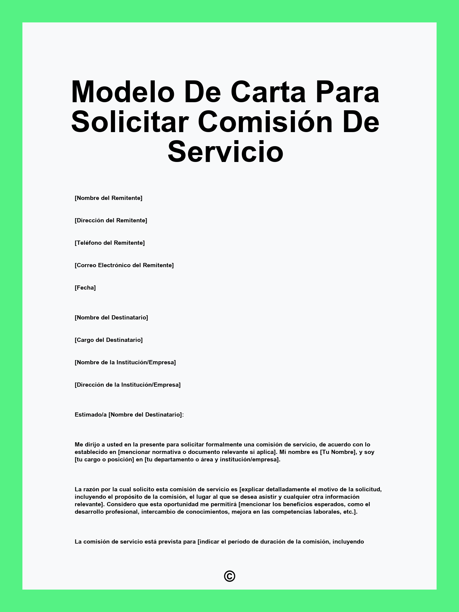 Modelo De Carta Para Solicitar Comisión De Servicio