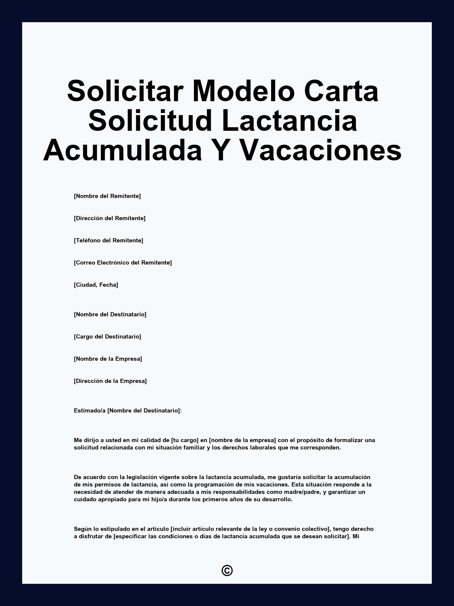 Solicitar Modelo Carta Solicitud Lactancia Acumulada Y Vacaciones